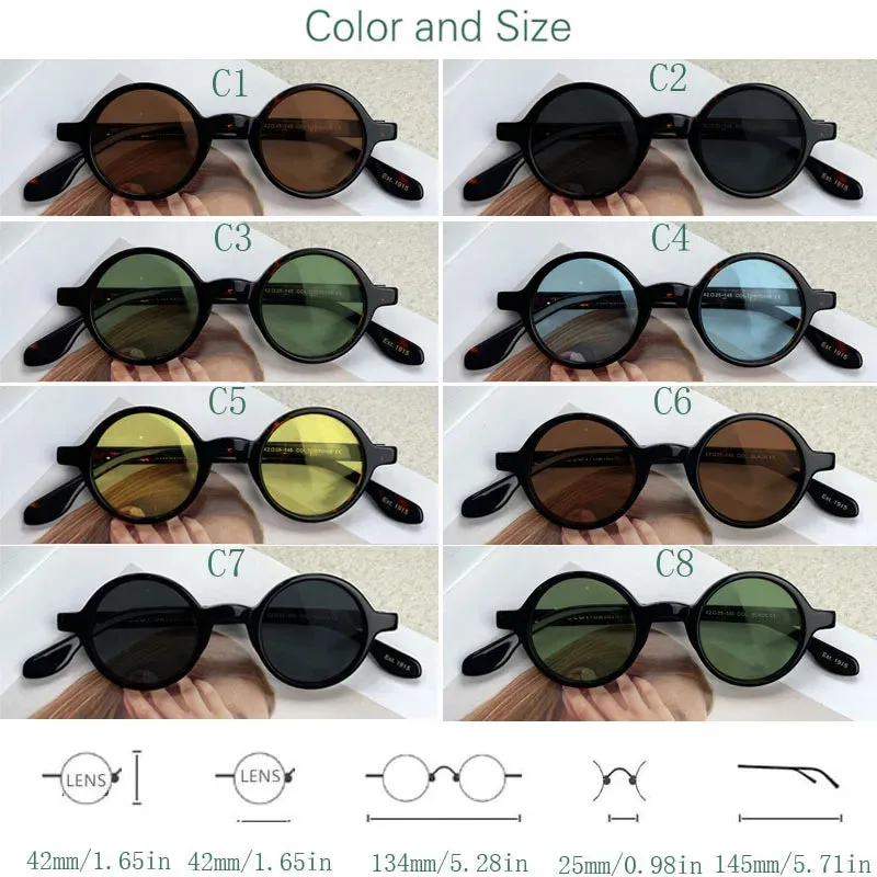 Yujo Unisex Full Rim Round Acetate Sunglasses 4225s