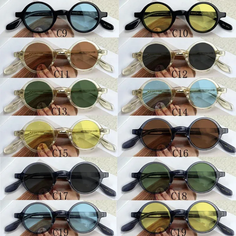 Yujo Unisex Full Rim Round Acetate Sunglasses 4225s