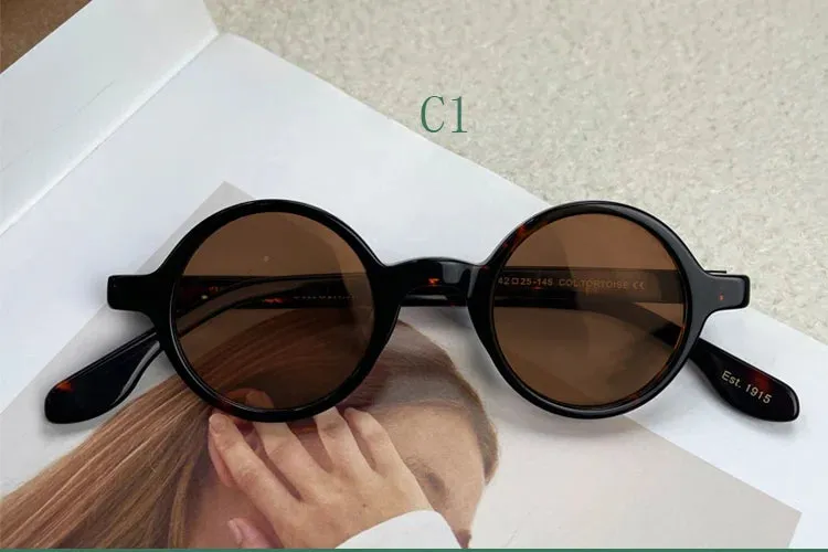 Yujo Unisex Full Rim Round Acetate Sunglasses 4225s